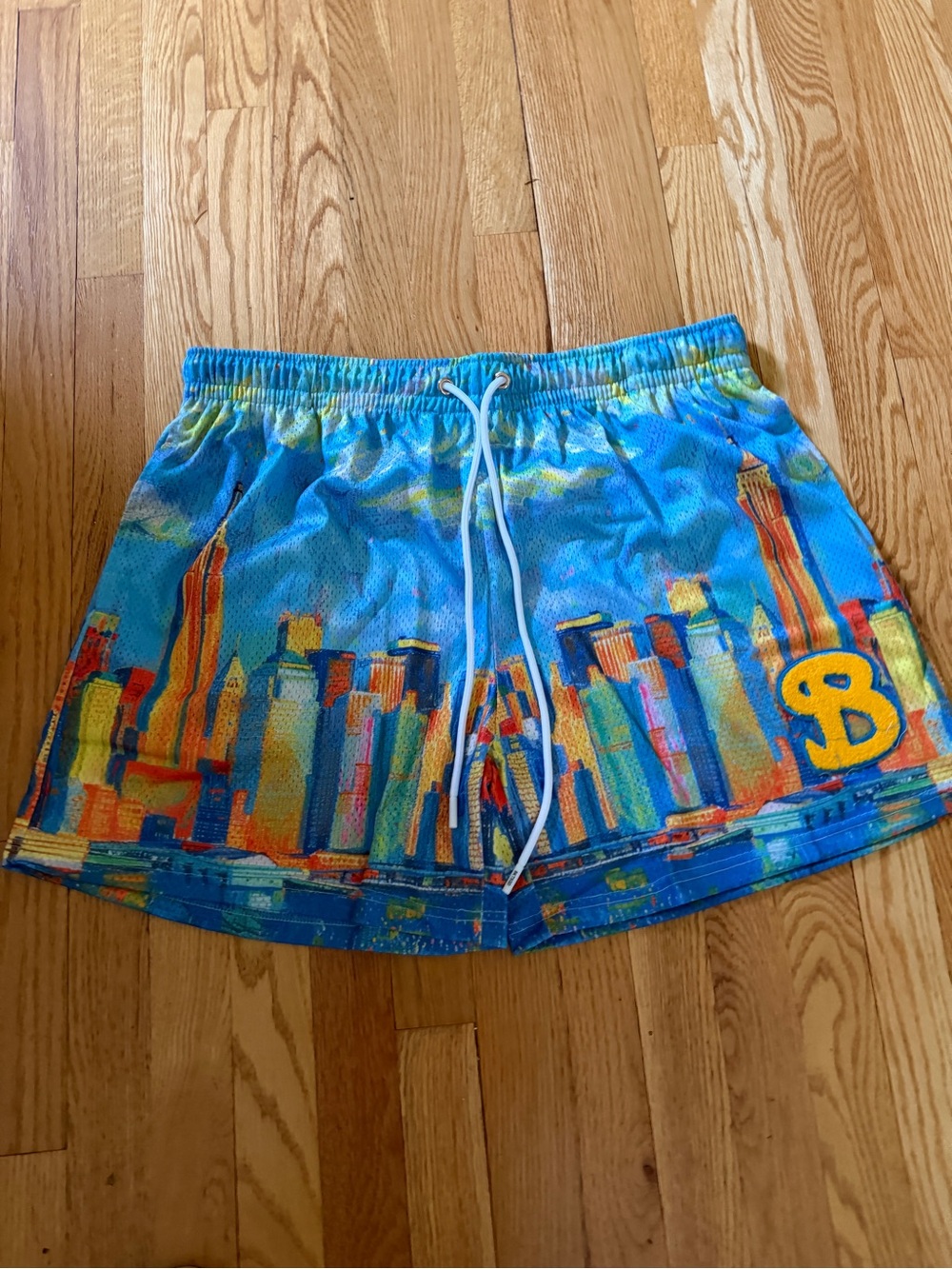 New Bucketsquad Basketball Shorts New York Skyline Mens 2XL